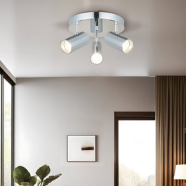 Opviq Candelabro de Metal Cromado con 3 Enchufes GU 10